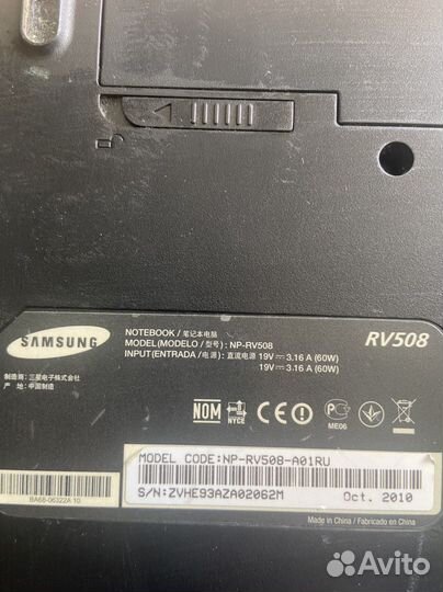 Ноутбук samsung NP-RV508