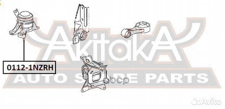 Подушка двигателя правая (гидравлическая) 01121