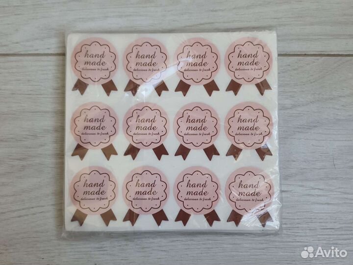 Упаковка наклеек Hand made