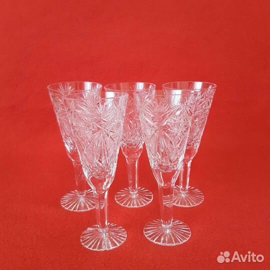 Хрусталь фужеры, бокалы, стопки