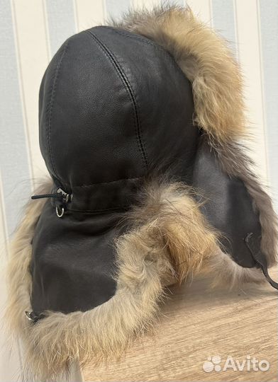 Шапка ушанка из енота