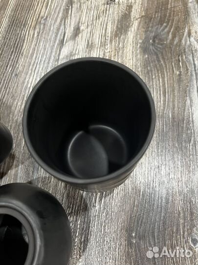 Набор чайник, сахарница и банка