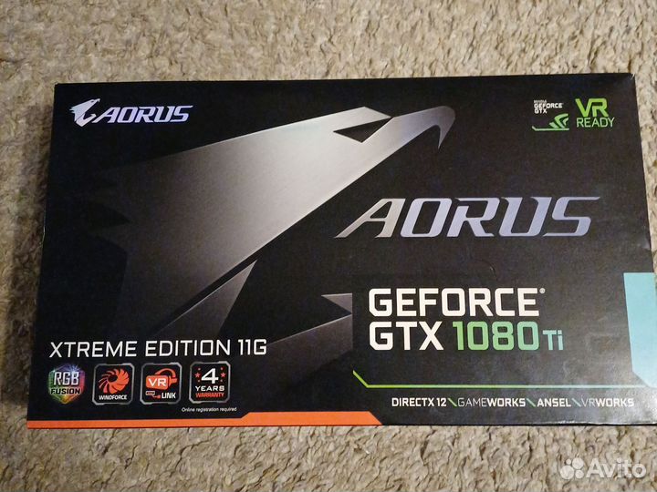 Видеокарта Gigabyte aorus gtx 1080 ti 11gb