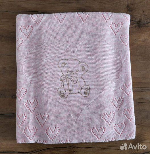 Плед детский вязаный (новый)