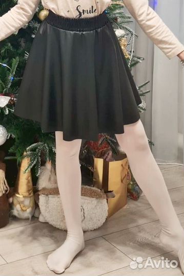 Юбка экокожа на резинке 122