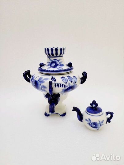 Самовар сувенирный Гжель (#952)