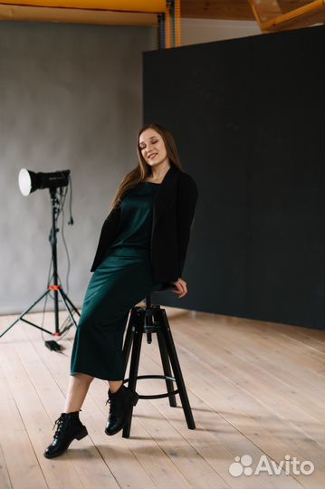 Платье комбинация с пиджаком