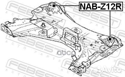 Сайлентблок подрамника nissan note/nissan tiida