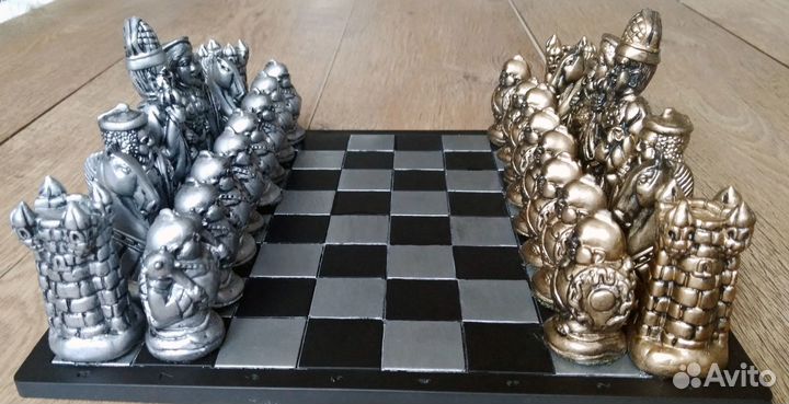 Шахматы ручной работы из гипса