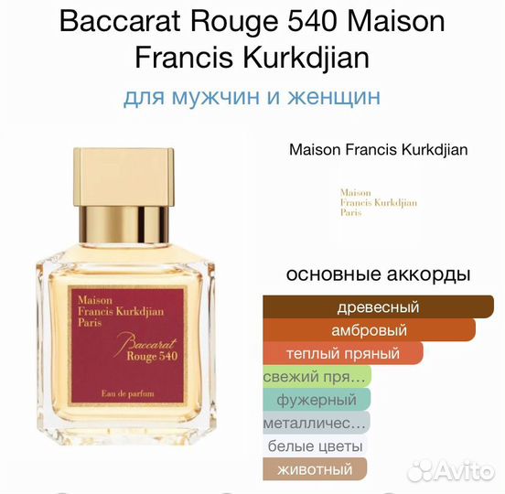 Духи Baccarat Rouge 540 тестер