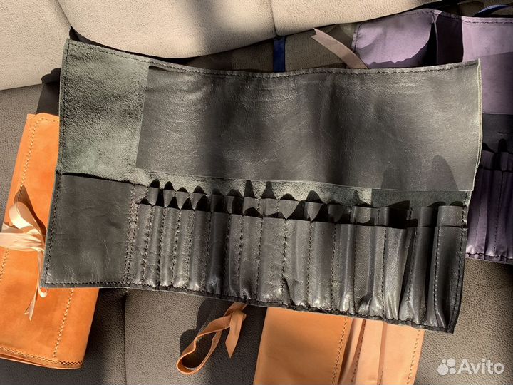 Чехол футляр для кистей кожа