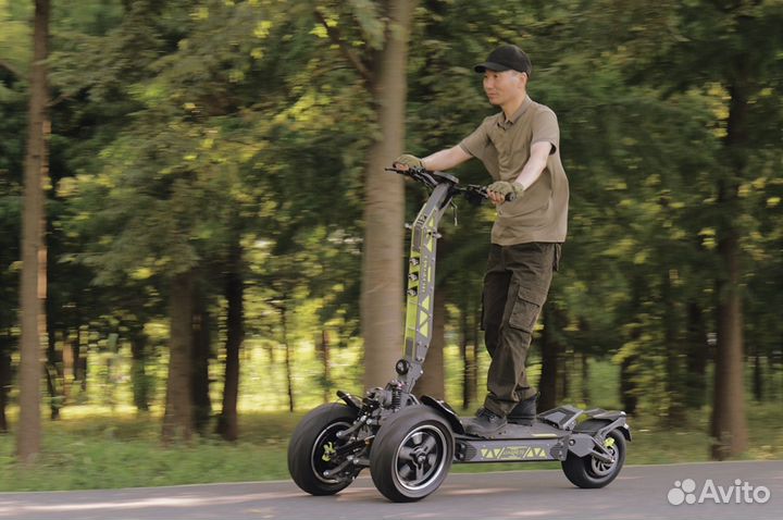 Электросамокат трицикл квадроцикл Langfeite