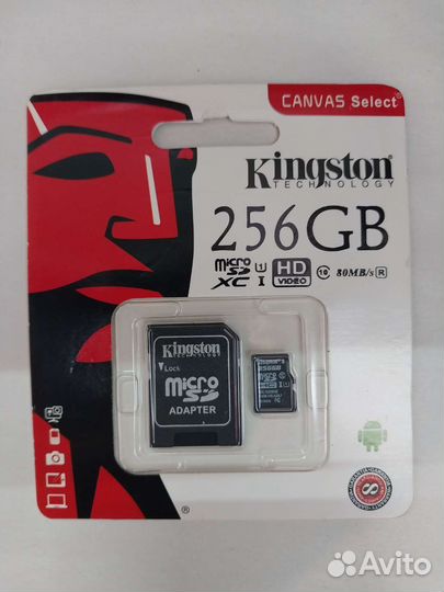 Карта памяти MicroSD Kingston 256 GB, 512 GB