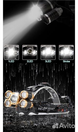 Налобный фонарь с датчиком