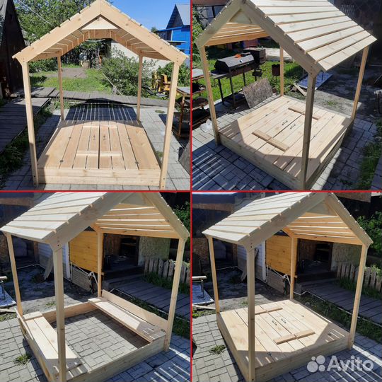 Детская песочница с крышкой