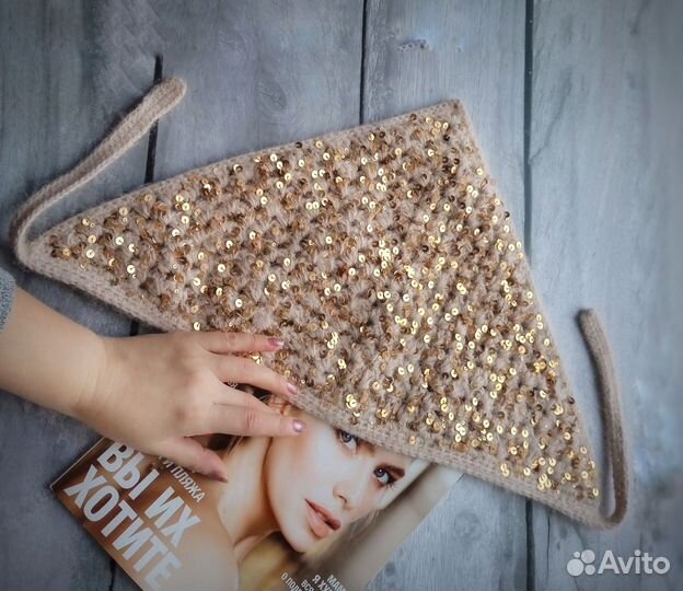 Косынка вязаная