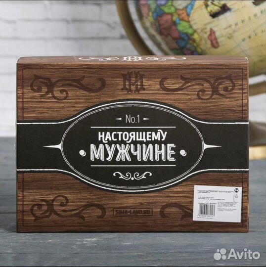 Подарочный Набор мужской фляга и карты