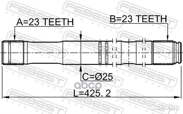 Полуось лев 0112ZZT251LH Febest