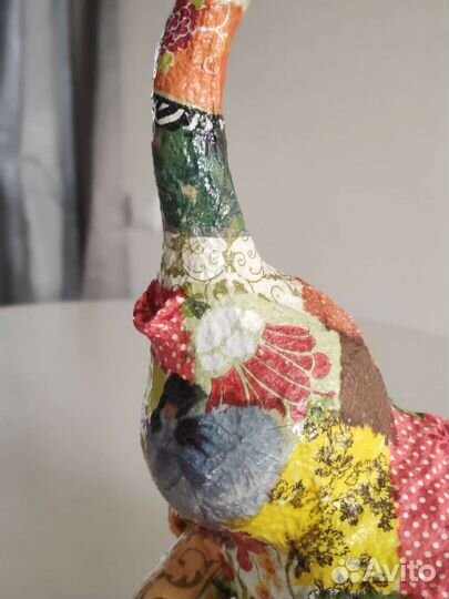 Интерьерная игрушка слон папье-маше ручная работа