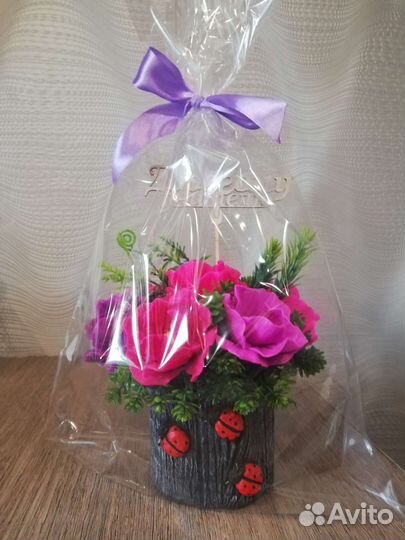 Букет цветов из мыла к 1 сентяря