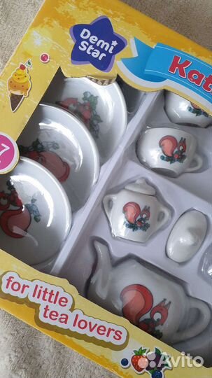 Чайный сервиз игрушечный керамика 15 предметов