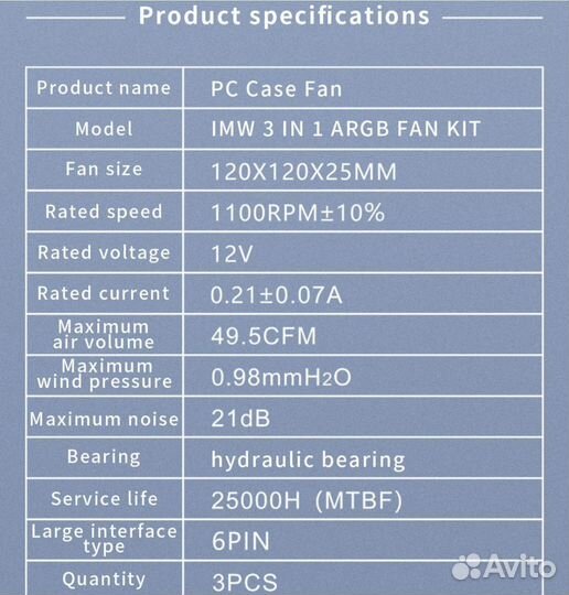 Argb вентилятор кулер для пк 3x120 с контроллером