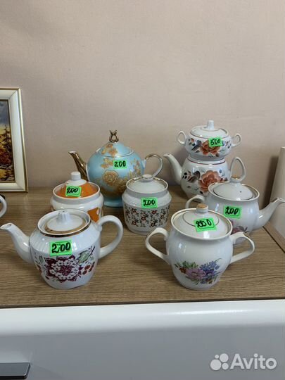 Чайник заварочный, сахарницы, сливочники СССР