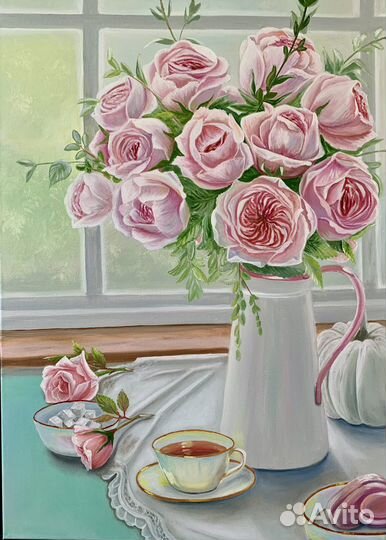 Картина маслом на холсте цветы