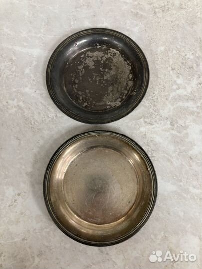 Блюдца мельхиоровые А. Кач 19 век