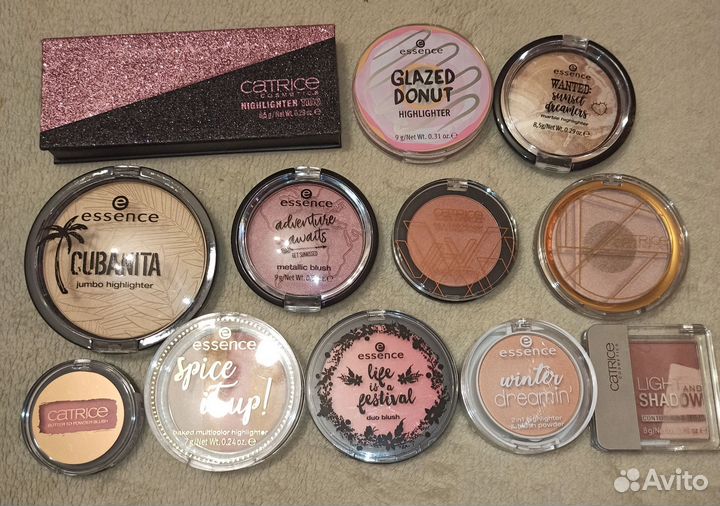 Палетка румяна хайлайтер catrice essence nyx