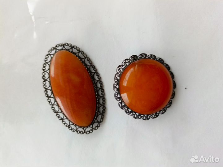 Брошки серебро 875 пр. СССР