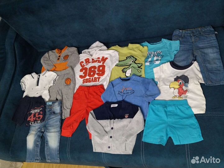 Вещи на мальчика пакетом, рост от 68 до 80, на 6-9