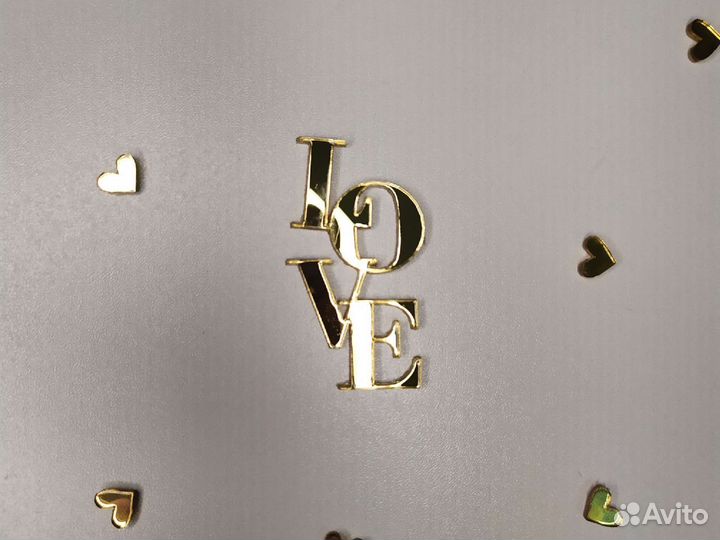 Акриловый Топпер, золото