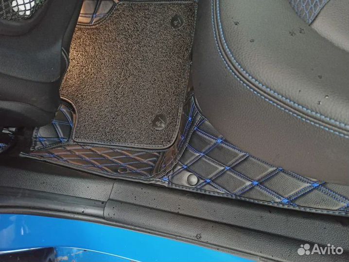 3д коврики из экокожи в салон авто с бортами