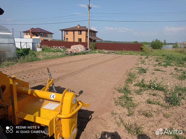 Вспашка земли, выравнивание участка, покос травы