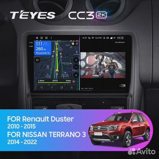 Штатная магнитола Teyes CC3 Renault Duster 1