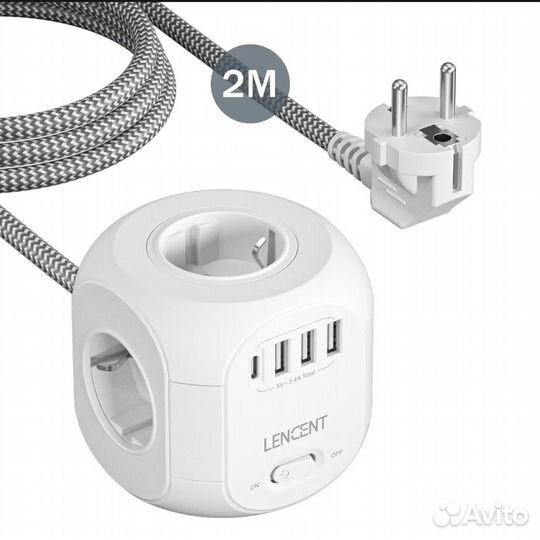 Сетевой удлинитель Lencent, новый