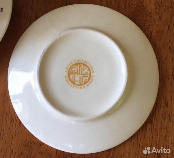 Набор чашки кофейные с блюдцами и ложками, Китай