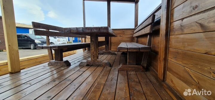 Садовая мебель из массива дерева