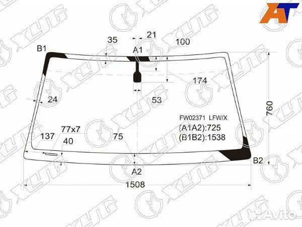 Стекло лобовое toyota 4runner