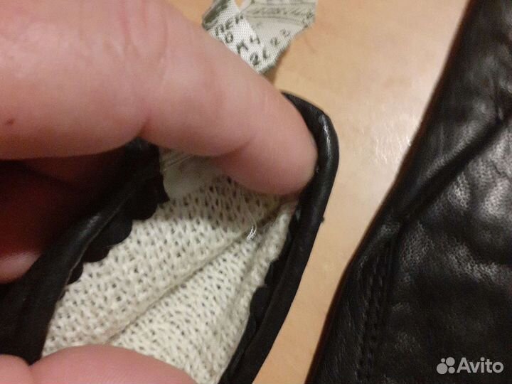 Перчатки женские кожаные новые