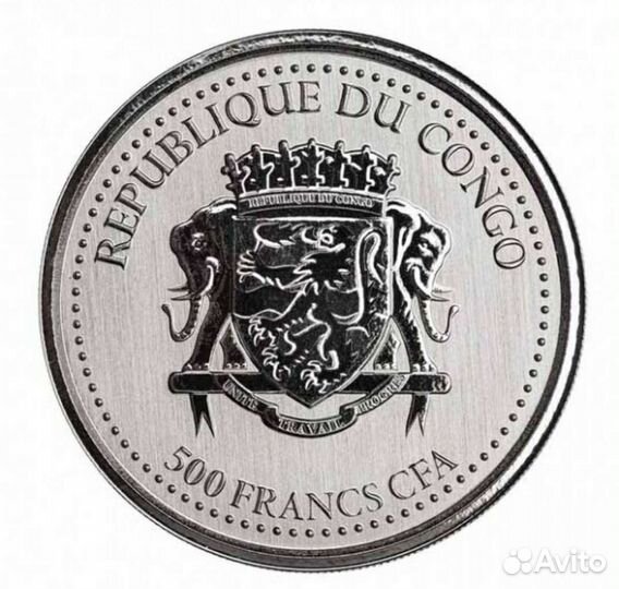 Серебряная монета Горилла Конго 2022 1 унция