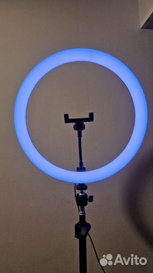 Кольцевая лампа 33 см цветная