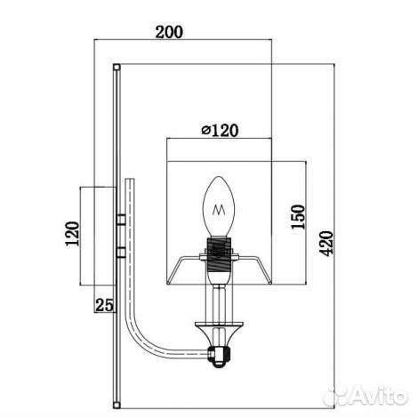 Бра vittoria H005WL-01BG