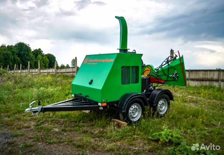 Измельчитель дерева greenпинг Д750 на прицепе