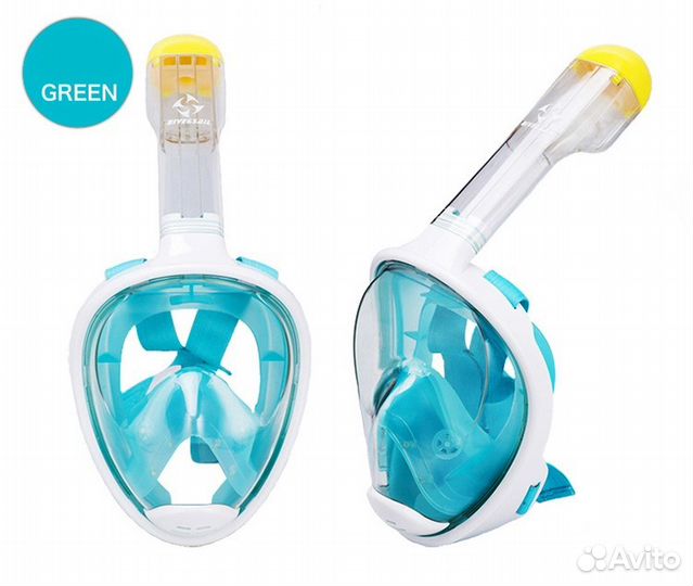 Маска для дайвинга easybreath зеленая