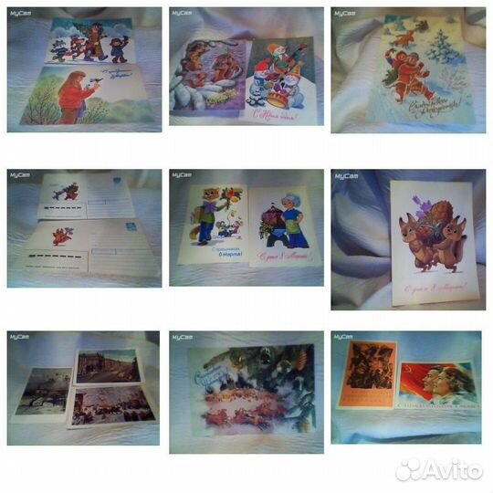 Открытки, наборы, почт. карточки, конверты СССР