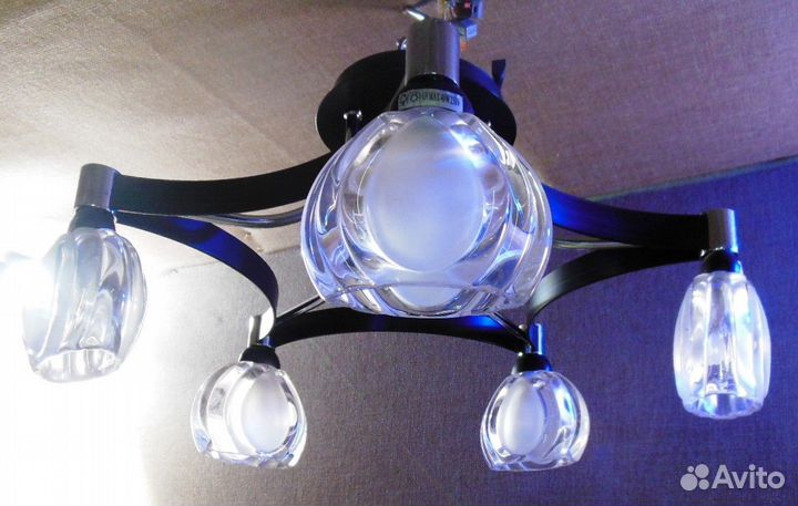 Люстра Потолочная NH7175/5S-Z181 хром+венге