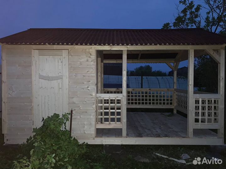 Беседка с хозблоком