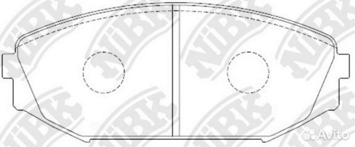 Nibk PN8805 Колодки тормозные дисковые перед